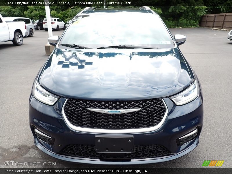 Fathom Blue Pearl / Caramel/Black 2021 Chrysler Pacifica Hybrid Pinnacle