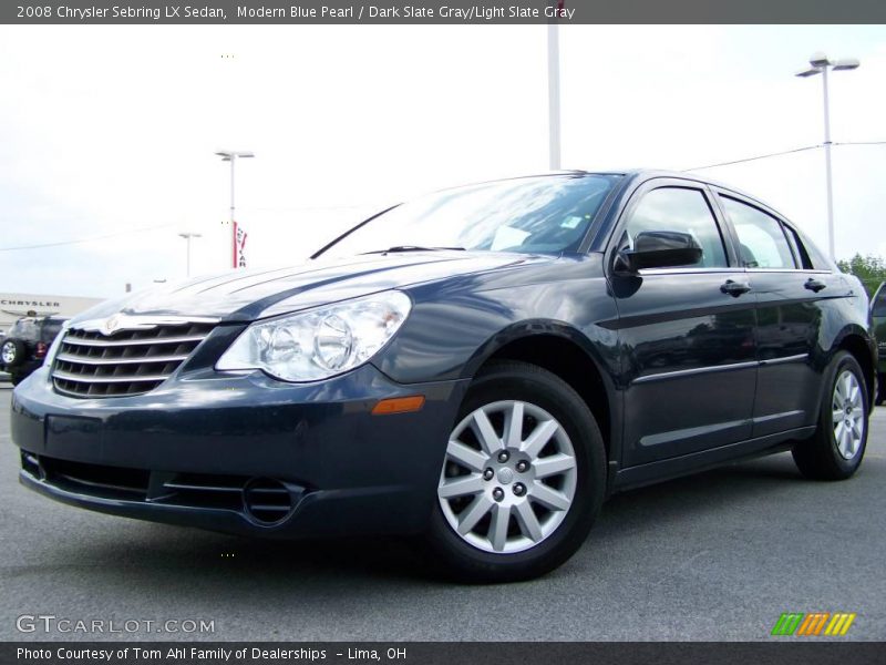 Modern Blue Pearl / Dark Slate Gray/Light Slate Gray 2008 Chrysler Sebring LX Sedan