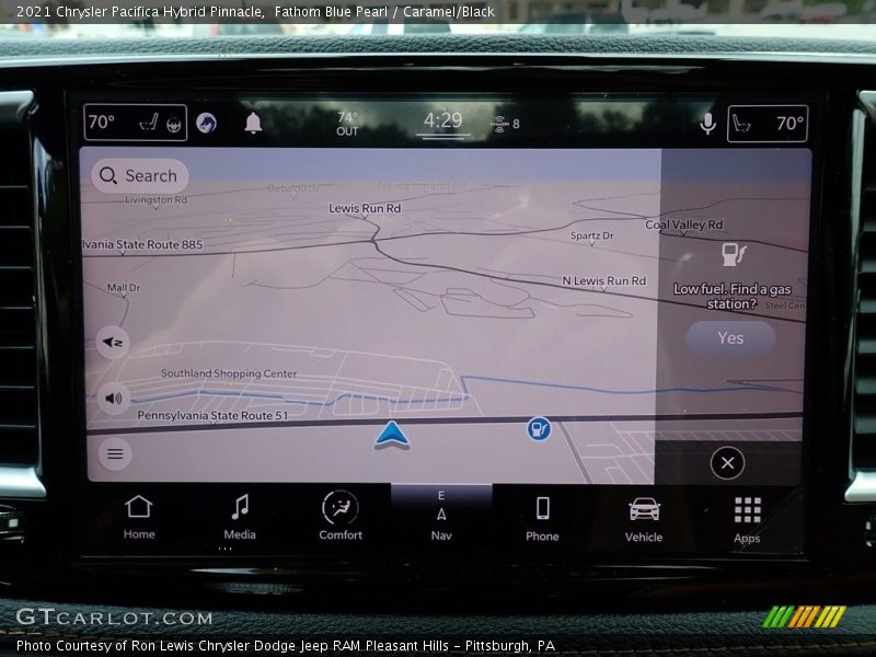 Fathom Blue Pearl / Caramel/Black 2021 Chrysler Pacifica Hybrid Pinnacle
