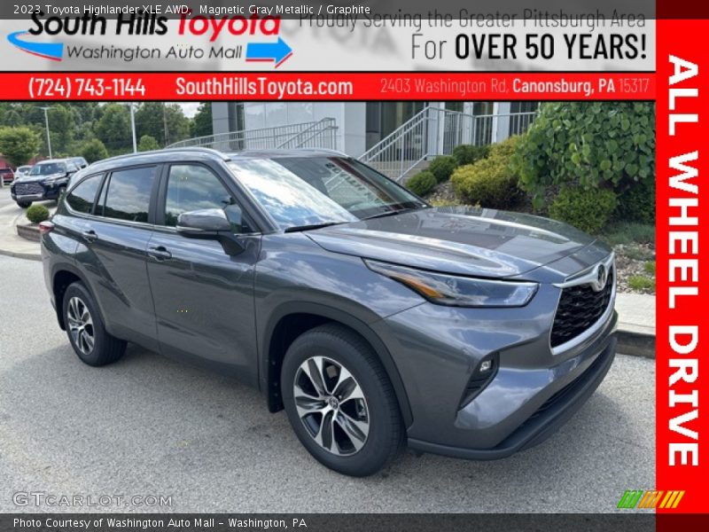 Magnetic Gray Metallic / Graphite 2023 Toyota Highlander XLE AWD