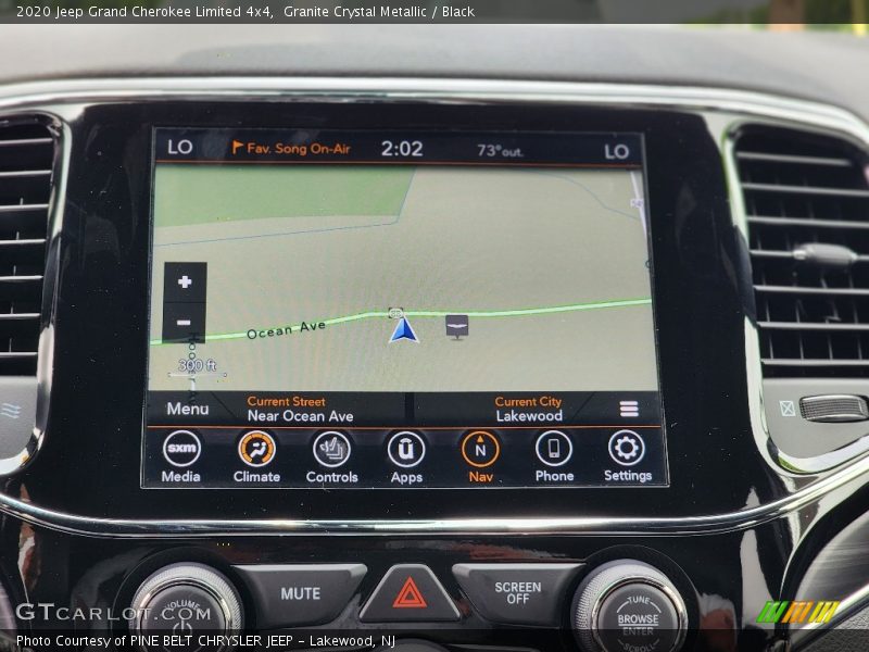 Navigation of 2020 Grand Cherokee Limited 4x4