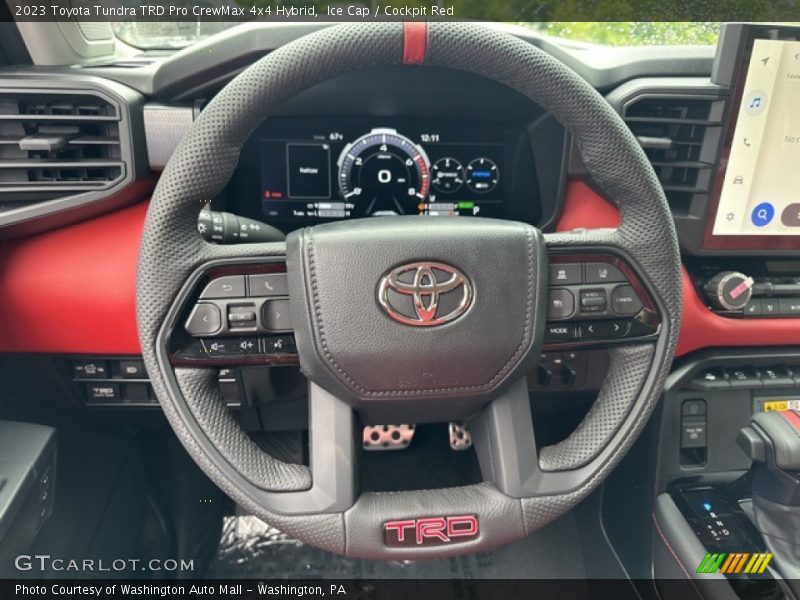 Ice Cap / Cockpit Red 2023 Toyota Tundra TRD Pro CrewMax 4x4 Hybrid