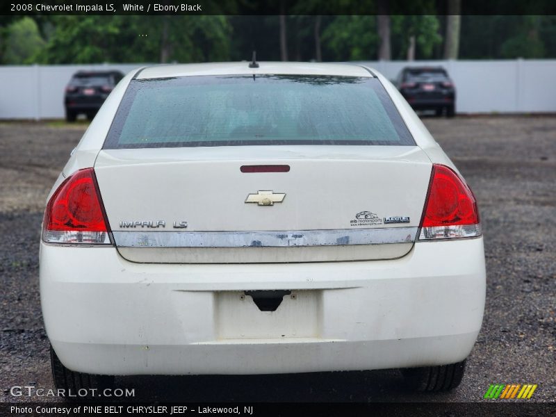 White / Ebony Black 2008 Chevrolet Impala LS