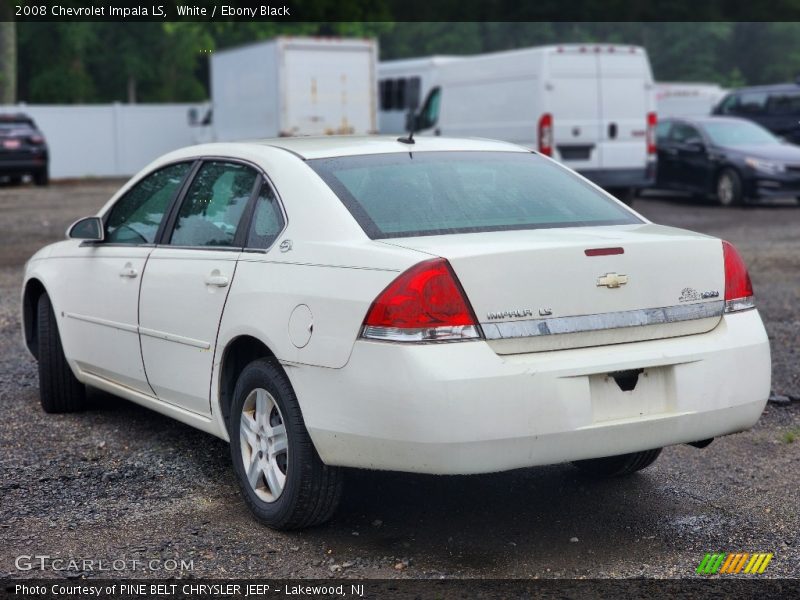 White / Ebony Black 2008 Chevrolet Impala LS