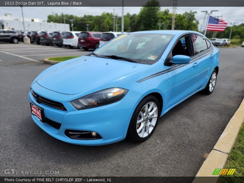 Laguna Blue / Black 2013 Dodge Dart SXT