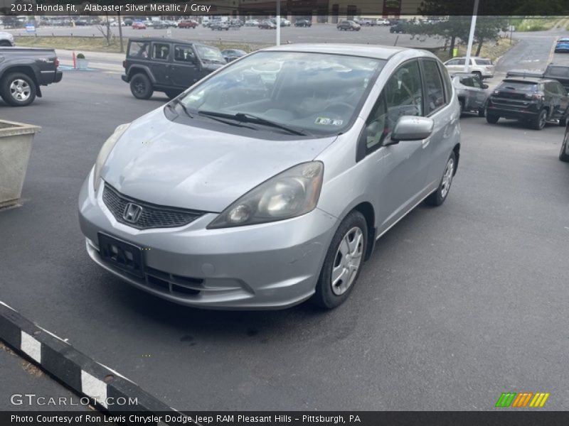 Alabaster Silver Metallic / Gray 2012 Honda Fit