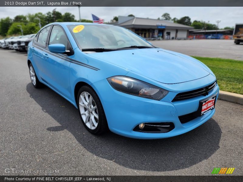 Laguna Blue / Black 2013 Dodge Dart SXT