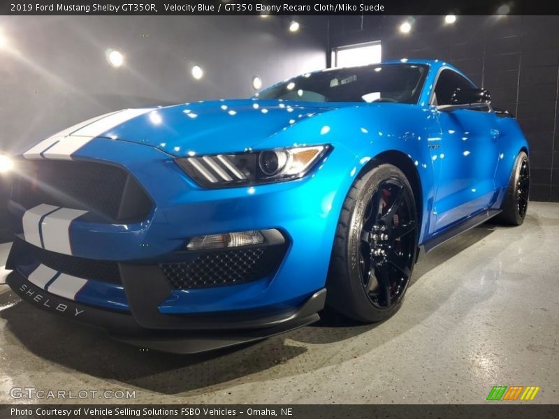 Velocity Blue / GT350 Ebony Recaro Cloth/Miko Suede 2019 Ford Mustang Shelby GT350R