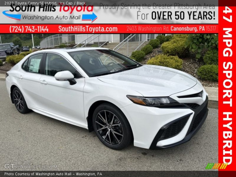 Ice Cap / Black 2023 Toyota Camry SE Hybrid