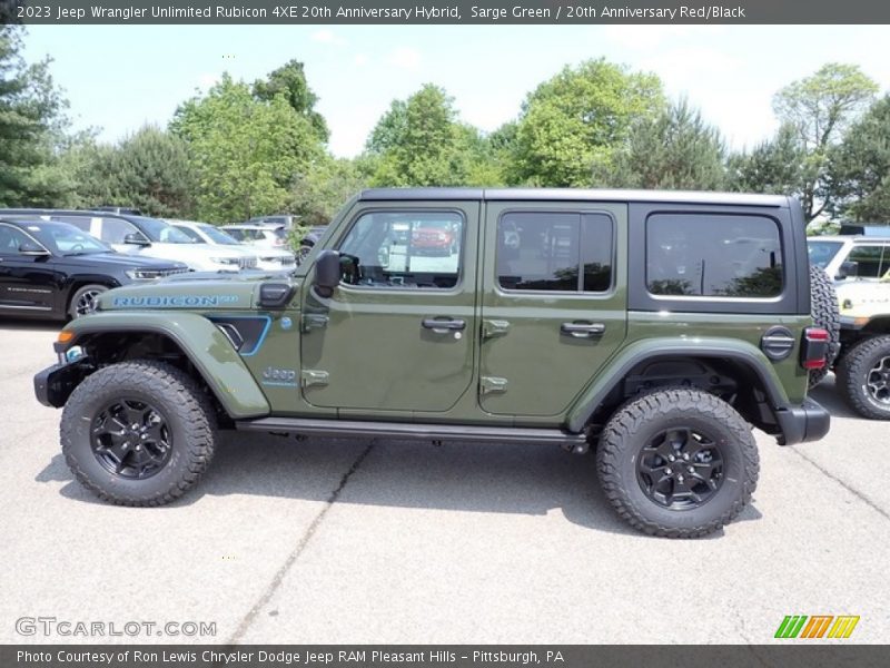 Sarge Green / 20th Anniversary Red/Black 2023 Jeep Wrangler Unlimited Rubicon 4XE 20th Anniversary Hybrid