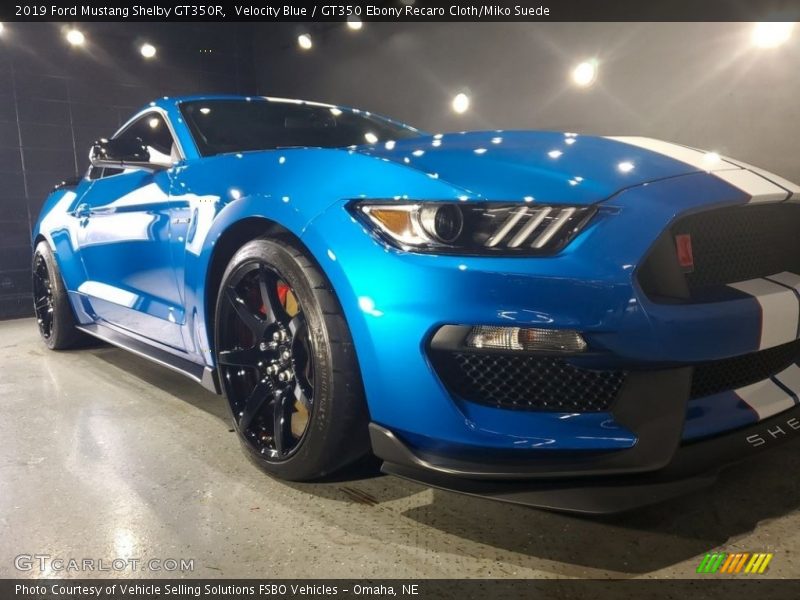 Velocity Blue / GT350 Ebony Recaro Cloth/Miko Suede 2019 Ford Mustang Shelby GT350R