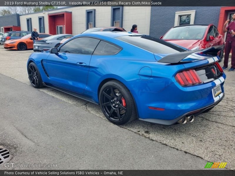 Velocity Blue / GT350 Ebony Recaro Cloth/Miko Suede 2019 Ford Mustang Shelby GT350R