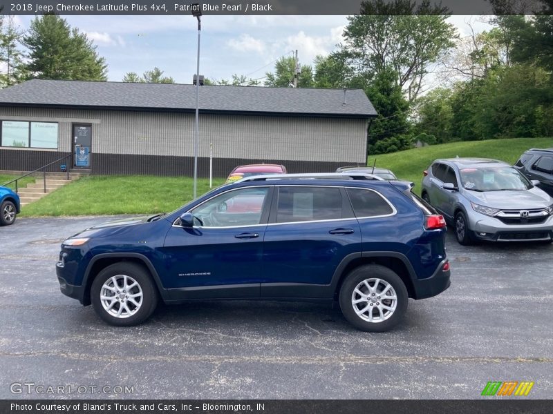 Patriot Blue Pearl / Black 2018 Jeep Cherokee Latitude Plus 4x4