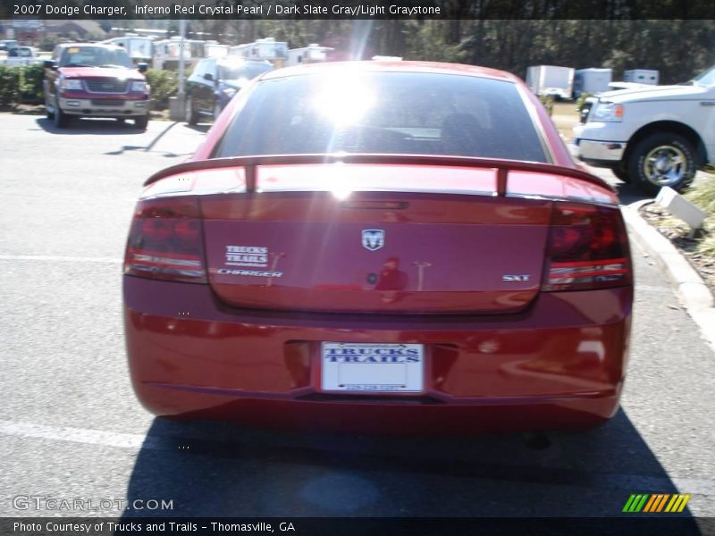 Inferno Red Crystal Pearl / Dark Slate Gray/Light Graystone 2007 Dodge Charger