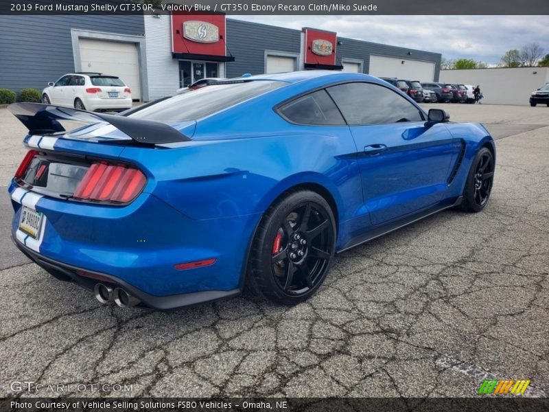 Velocity Blue / GT350 Ebony Recaro Cloth/Miko Suede 2019 Ford Mustang Shelby GT350R