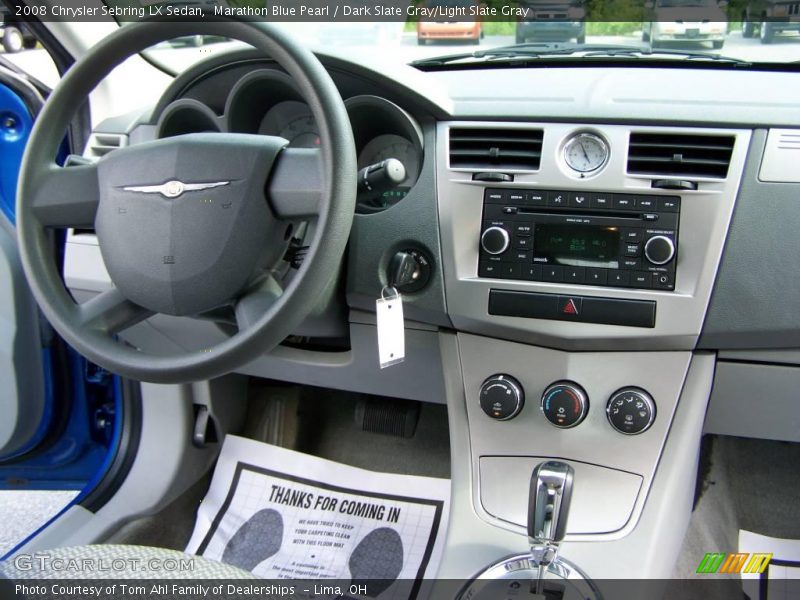 Marathon Blue Pearl / Dark Slate Gray/Light Slate Gray 2008 Chrysler Sebring LX Sedan