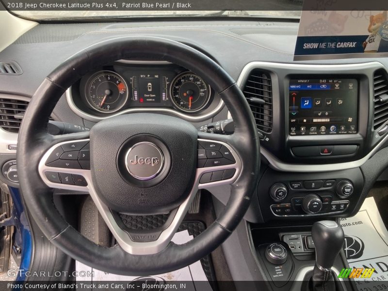 Patriot Blue Pearl / Black 2018 Jeep Cherokee Latitude Plus 4x4