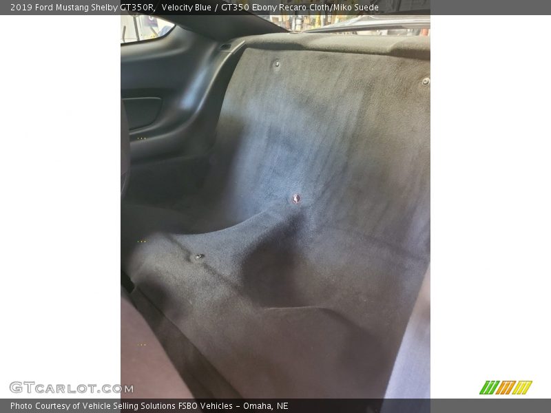 Velocity Blue / GT350 Ebony Recaro Cloth/Miko Suede 2019 Ford Mustang Shelby GT350R