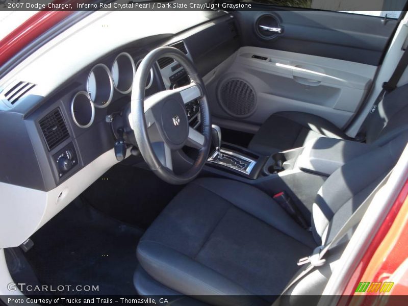 Inferno Red Crystal Pearl / Dark Slate Gray/Light Graystone 2007 Dodge Charger