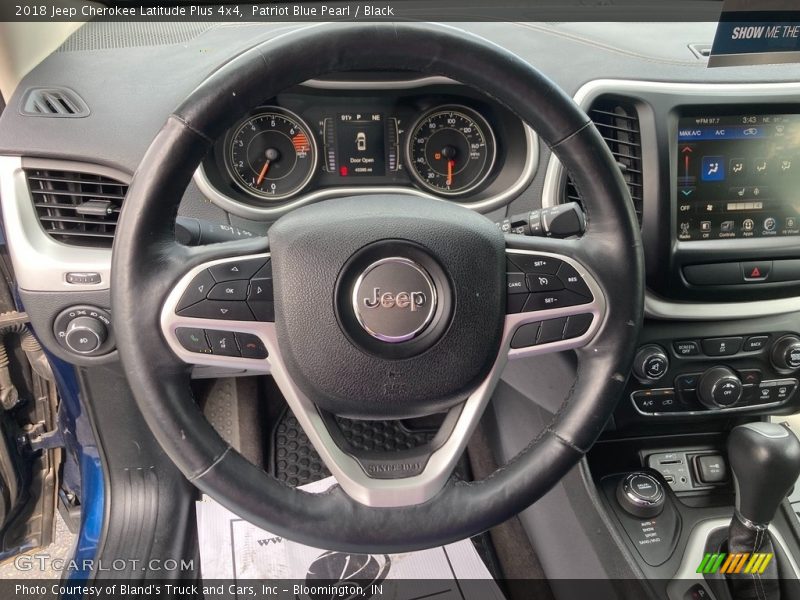 Patriot Blue Pearl / Black 2018 Jeep Cherokee Latitude Plus 4x4