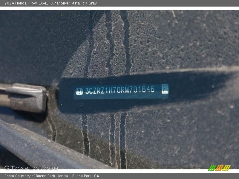 Lunar Silver Metallic / Gray 2024 Honda HR-V EX-L