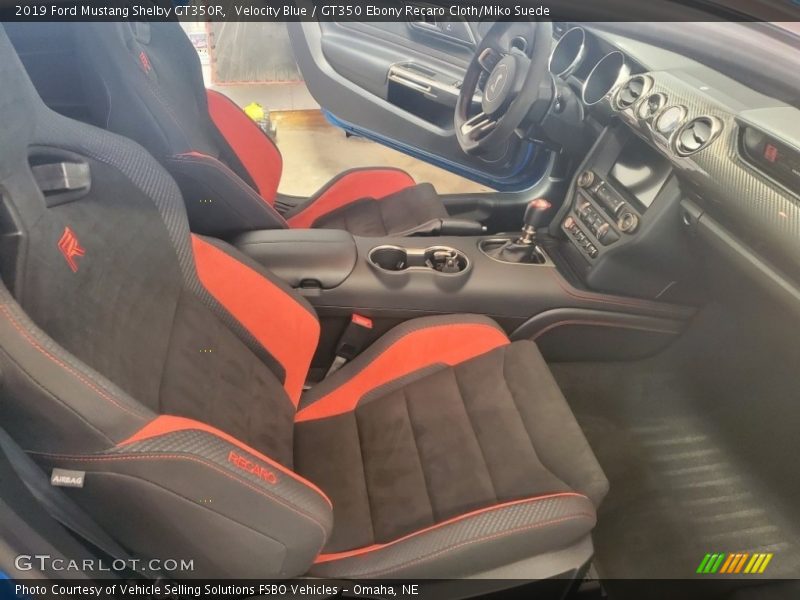 Velocity Blue / GT350 Ebony Recaro Cloth/Miko Suede 2019 Ford Mustang Shelby GT350R
