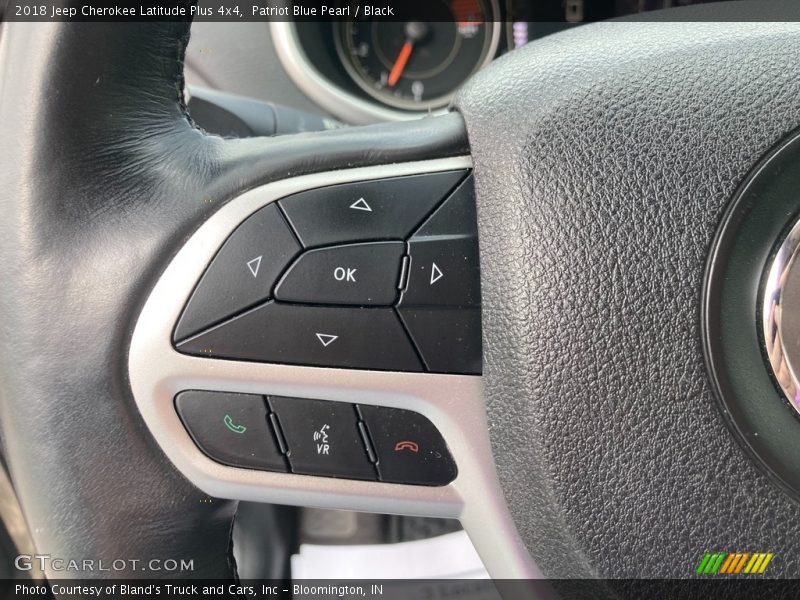 Patriot Blue Pearl / Black 2018 Jeep Cherokee Latitude Plus 4x4