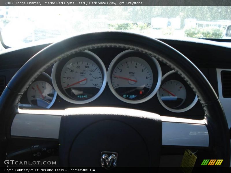 Inferno Red Crystal Pearl / Dark Slate Gray/Light Graystone 2007 Dodge Charger