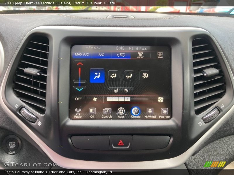 Patriot Blue Pearl / Black 2018 Jeep Cherokee Latitude Plus 4x4