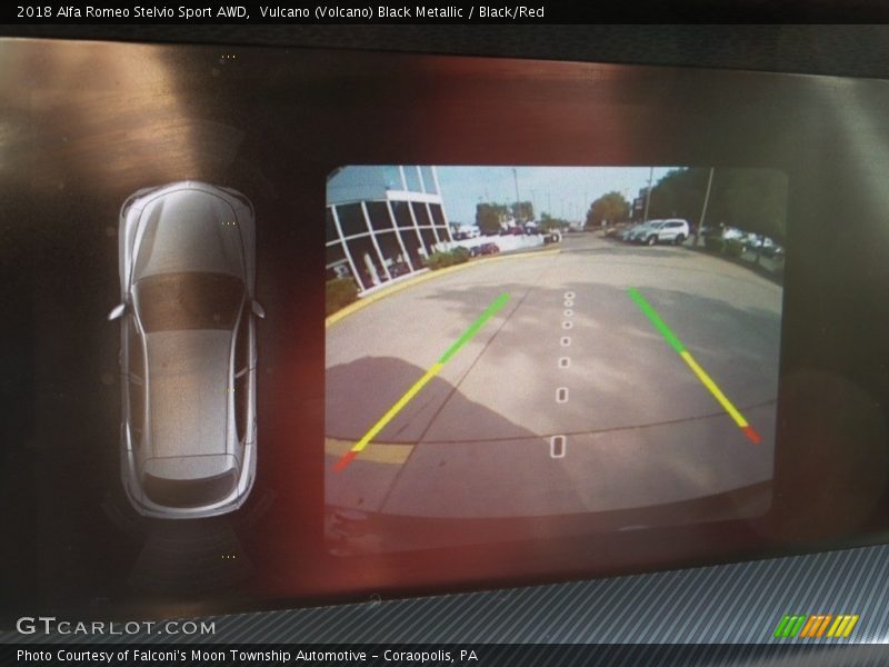 Vulcano (Volcano) Black Metallic / Black/Red 2018 Alfa Romeo Stelvio Sport AWD