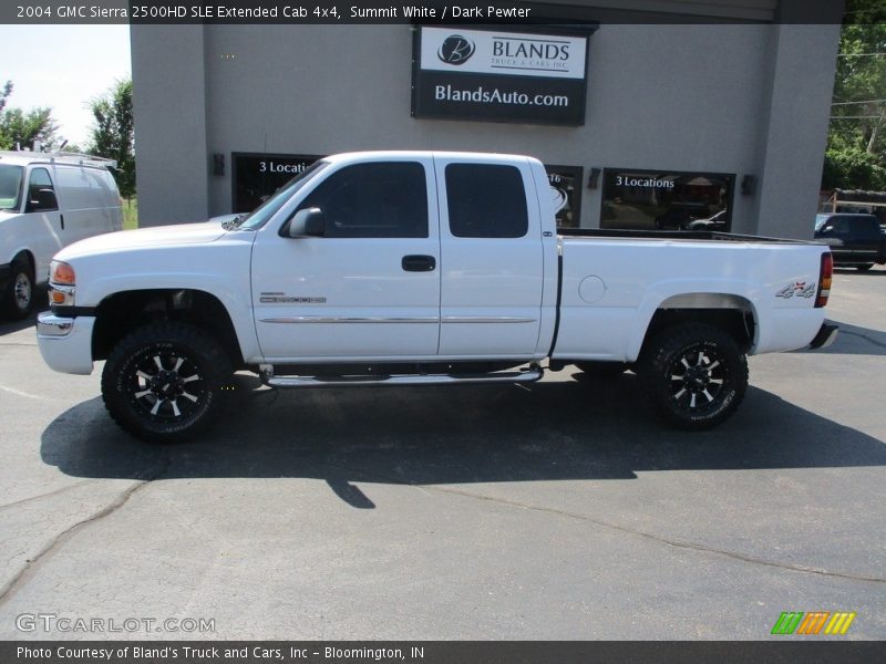 Summit White / Dark Pewter 2004 GMC Sierra 2500HD SLE Extended Cab 4x4