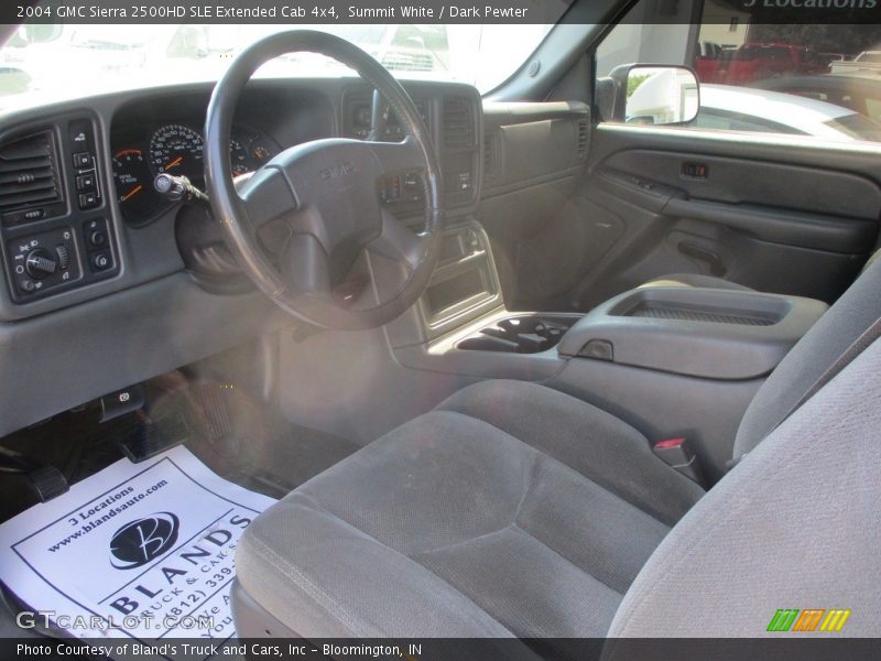 Summit White / Dark Pewter 2004 GMC Sierra 2500HD SLE Extended Cab 4x4