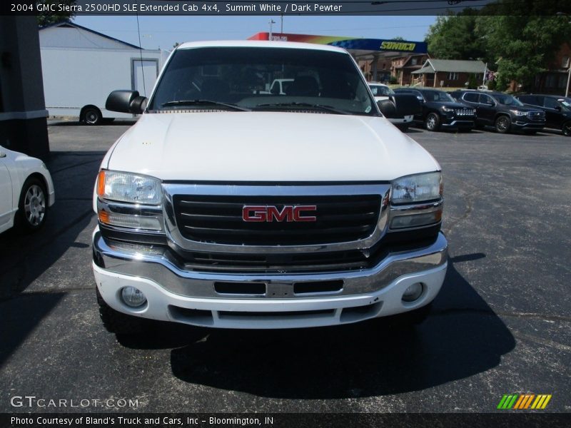 Summit White / Dark Pewter 2004 GMC Sierra 2500HD SLE Extended Cab 4x4