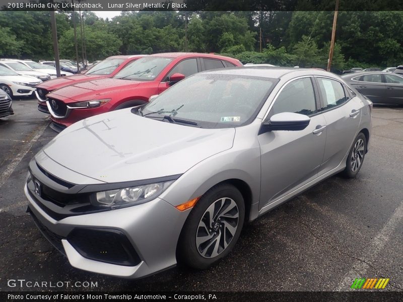 Lunar Silver Metallic / Black 2018 Honda Civic LX Hatchback