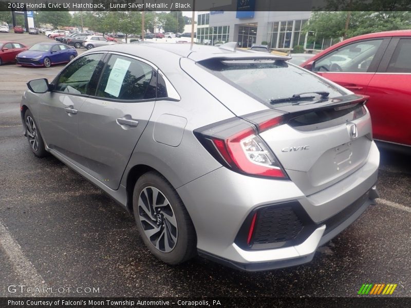 Lunar Silver Metallic / Black 2018 Honda Civic LX Hatchback