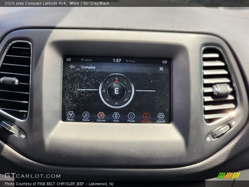 White / Ski Gray/Black 2020 Jeep Compass Latitude 4x4