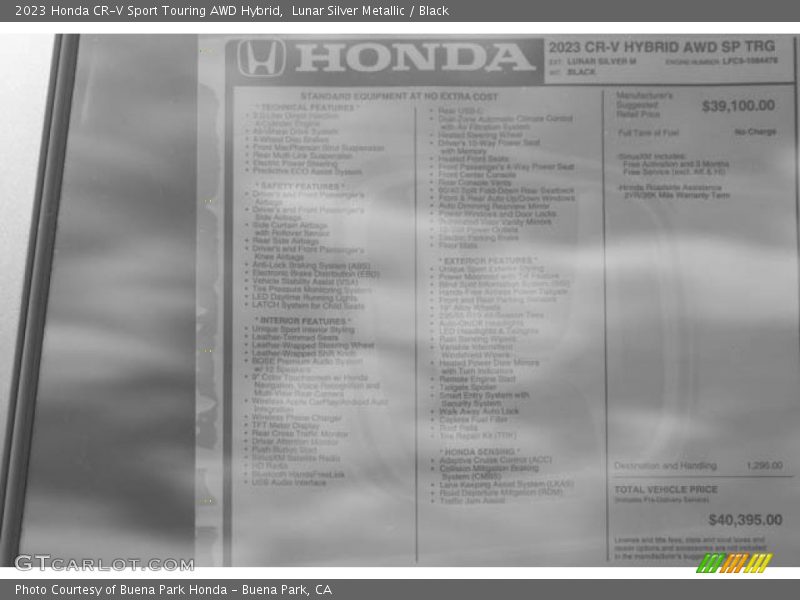 Lunar Silver Metallic / Black 2023 Honda CR-V Sport Touring AWD Hybrid