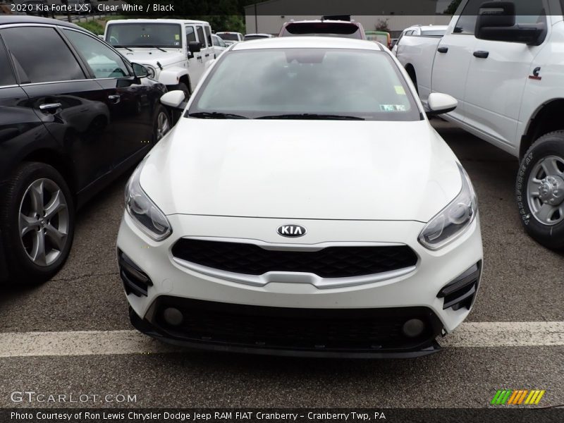 Clear White / Black 2020 Kia Forte LXS