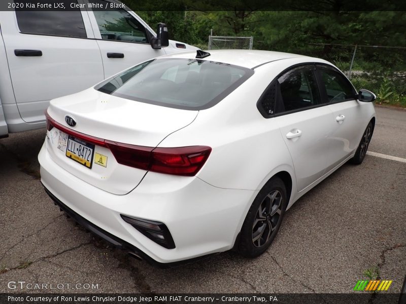 Clear White / Black 2020 Kia Forte LXS