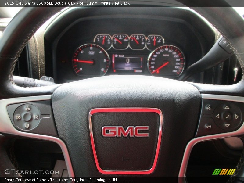 Summit White / Jet Black 2015 GMC Sierra 1500 SLE Double Cab 4x4