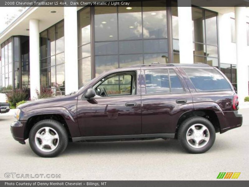 Dark Cherry Metallic / Light Gray 2008 Chevrolet TrailBlazer LS 4x4