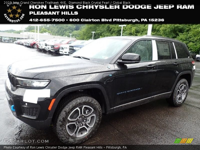 Diamond Black Crystal Pearl / Global Black 2023 Jeep Grand Cherokee Trailhawk 4XE