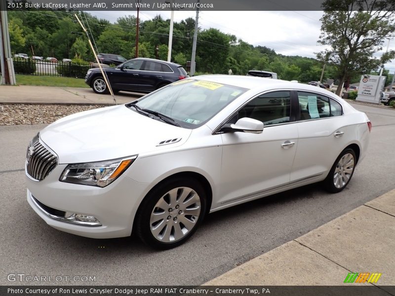 Summit White / Light Neutral/Cocoa 2015 Buick LaCrosse Leather AWD