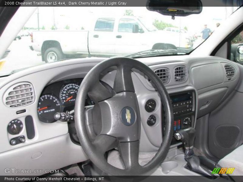Dark Cherry Metallic / Light Gray 2008 Chevrolet TrailBlazer LS 4x4