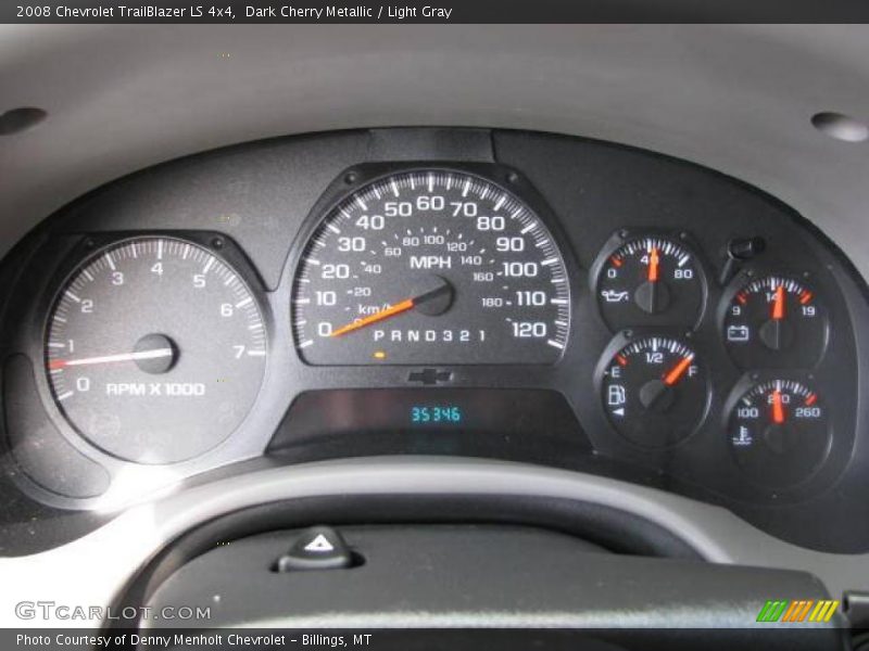 Dark Cherry Metallic / Light Gray 2008 Chevrolet TrailBlazer LS 4x4