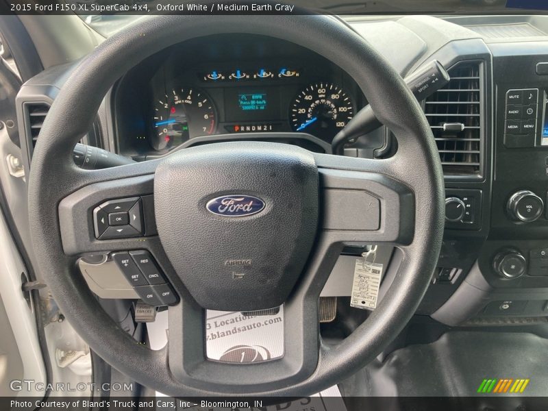 Oxford White / Medium Earth Gray 2015 Ford F150 XL SuperCab 4x4
