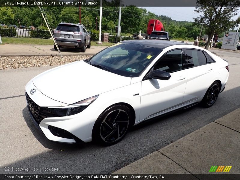 Ceramic White / Black 2021 Hyundai Elantra N-Line