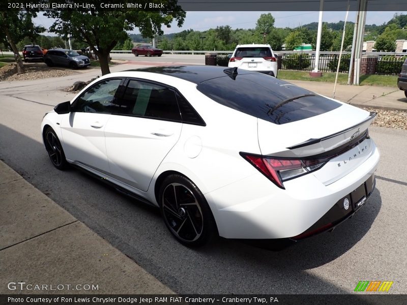 Ceramic White / Black 2021 Hyundai Elantra N-Line