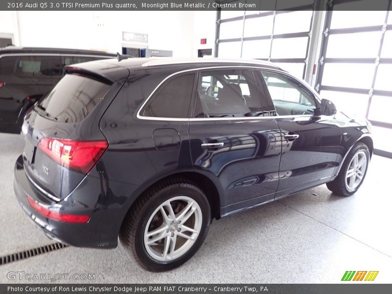Moonlight Blue Metallic / Chestnut Brown 2016 Audi Q5 3.0 TFSI Premium Plus quattro