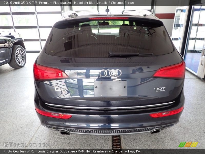 Moonlight Blue Metallic / Chestnut Brown 2016 Audi Q5 3.0 TFSI Premium Plus quattro